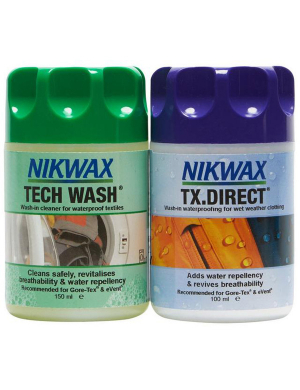 Nikwax Tech Wash 150ml/ TX.Direct© 100ml Twin Pack
